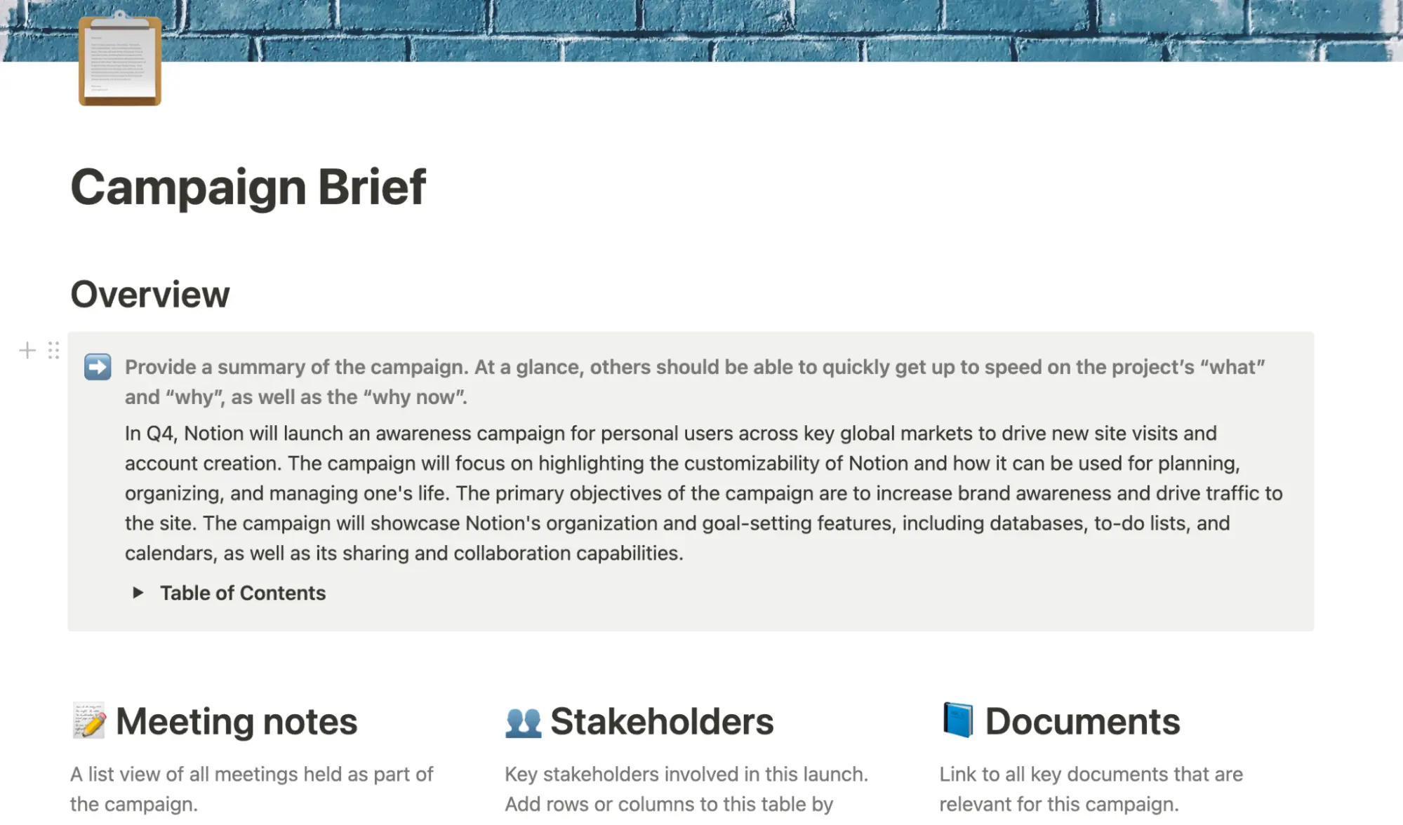 Campaign Brief