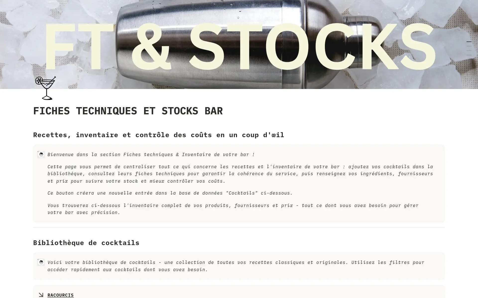Capture d’écran de la collection Votre boîte à recettes par Notion